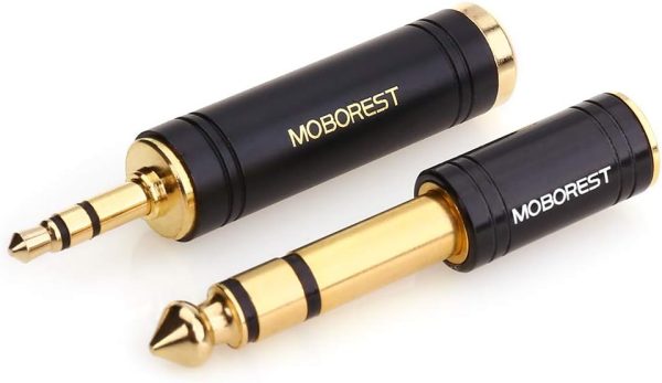 MOBOREST 3.5mm to 6.35mm Stereo Adapter RED-4