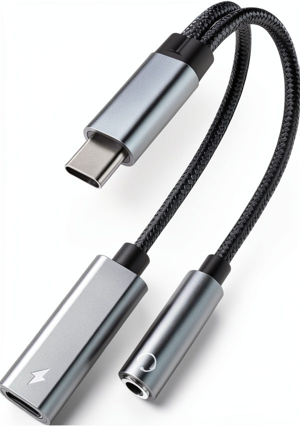 Subynanal-002 2 in 1 USB C to 3.5mm Adapter for iPhone-0
