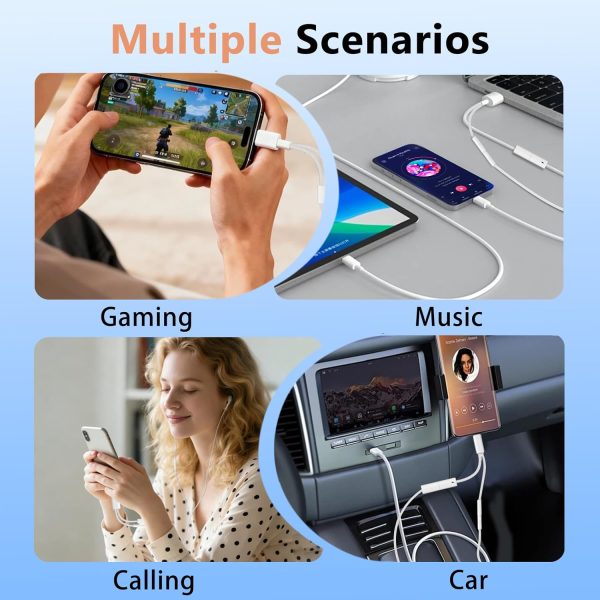 KikoSaka 2 in 1 USB C to 3.5mm Audio Adapter-6