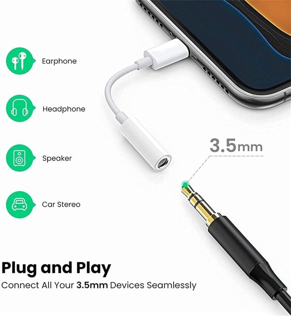 FUHAYA Lightning 3.5mm Audio Adapter MFI Certified-4