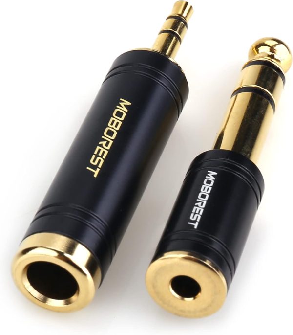 MOBOREST 3.5mm to 6.35mm Stereo Adapter RED-5