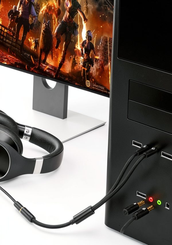 Bordsek 3.5mm Headphone Splitter Adapter for PC-4