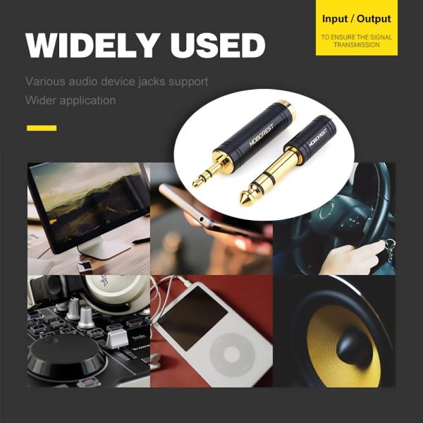 MOBOREST 3.5mm to 6.35mm Stereo Adapter RED-7