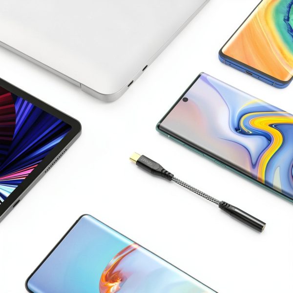 USB-C to 3.5mm Adapter JXMOX Hi‑Fi Grey Design-5