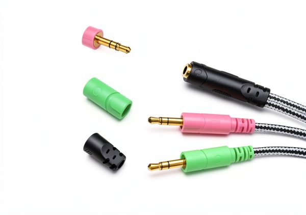 MillSO Headphone Mic Splitter Black 3.5mm TRRS TRS Adapter-4