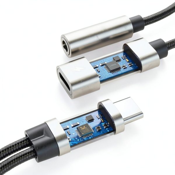 Subynanal-002 2 in 1 USB C to 3.5mm Adapter for iPhone-5