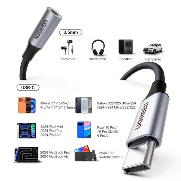 Ugreen Braided USB C Headphone Adapter-6