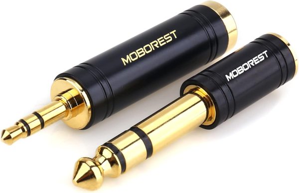MOBOREST 3.5mm to 6.35mm Stereo Adapter RED-3
