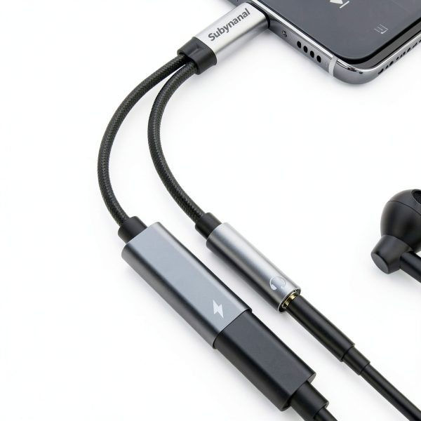 Subynanal-002 2 in 1 USB C to 3.5mm Adapter for iPhone-3