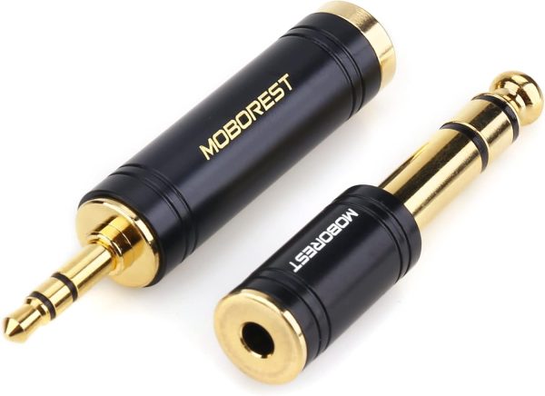 MOBOREST 3.5mm to 6.35mm Stereo Adapter RED-1