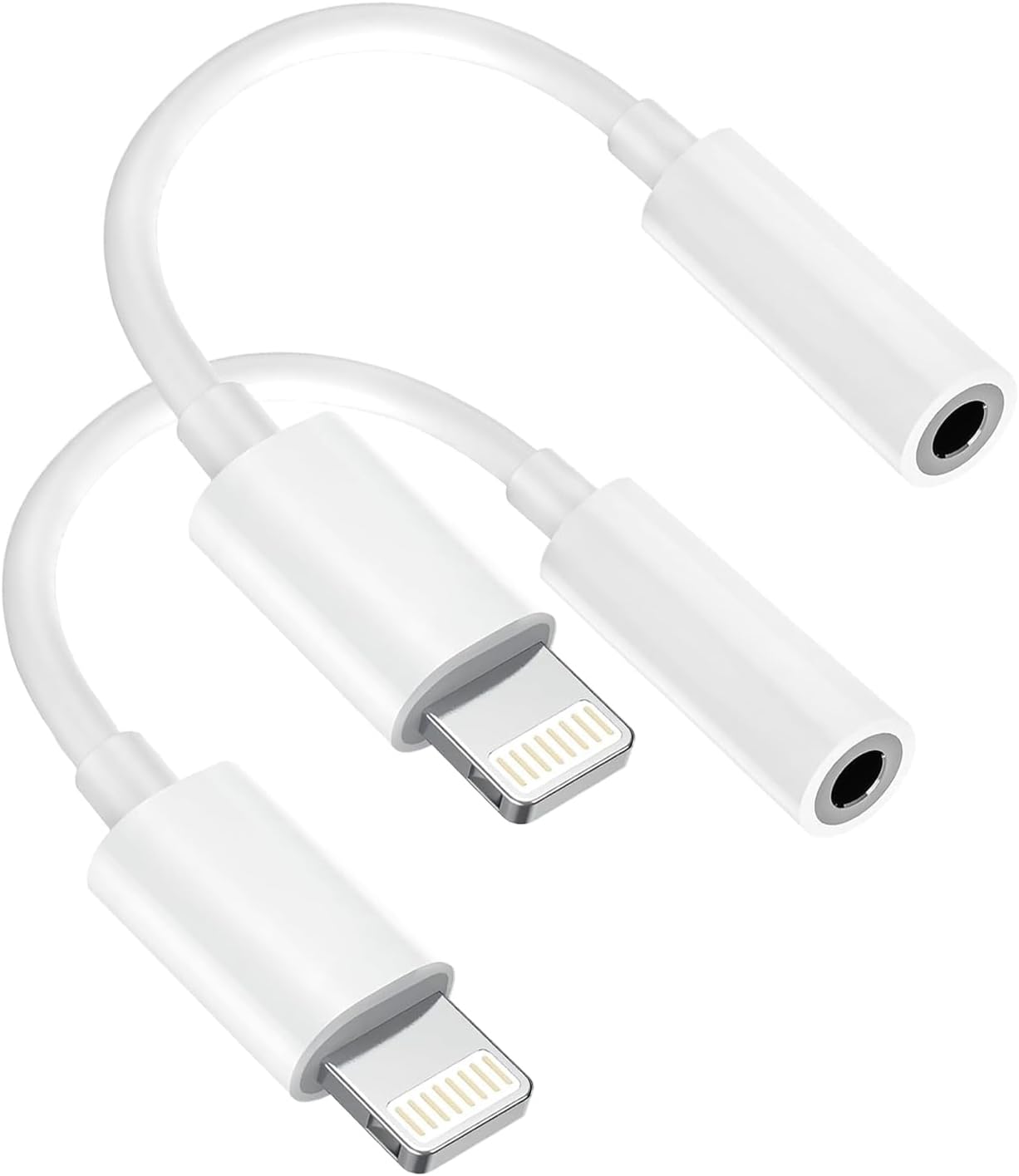iPhone headphone adapter with 3.5mm headphones