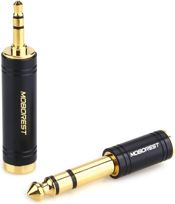 MOBOREST 3.5mm to 6.35mm Stereo Adapter RED-2