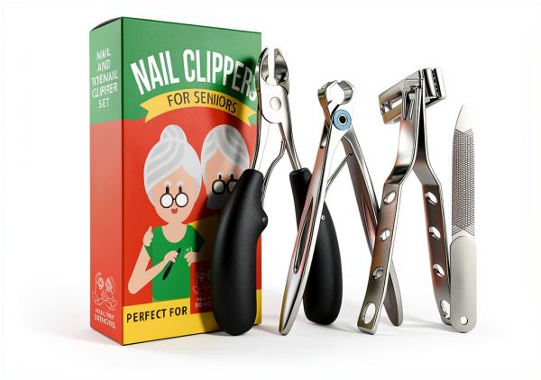 Turavura Professional Toenail Clipper Set for Seniors-0