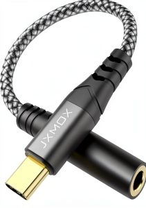 USB-C to 3.5mm Adapter JXMOX Hi‑Fi Grey Design-0