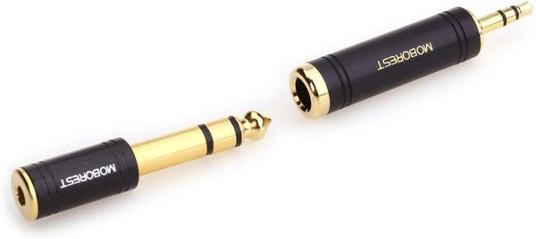 MOBOREST 3.5mm to 6.35mm Stereo Adapter RED-6