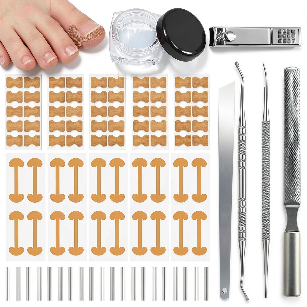 Applying Yutlei correction strip to an ingrown toenail