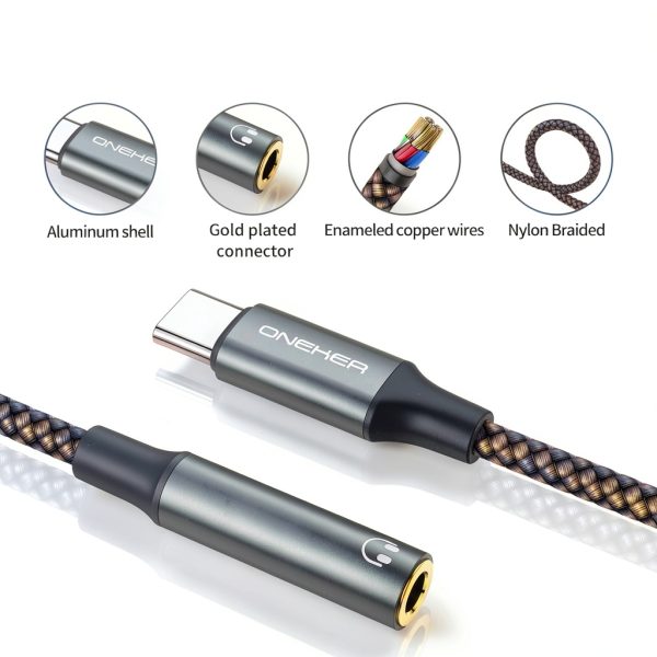 OneKer USB C to Aux Adapter-3