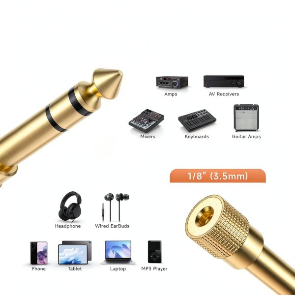 Cable Matters 3.5mm to 1/4 Adapter 5-Pack-5