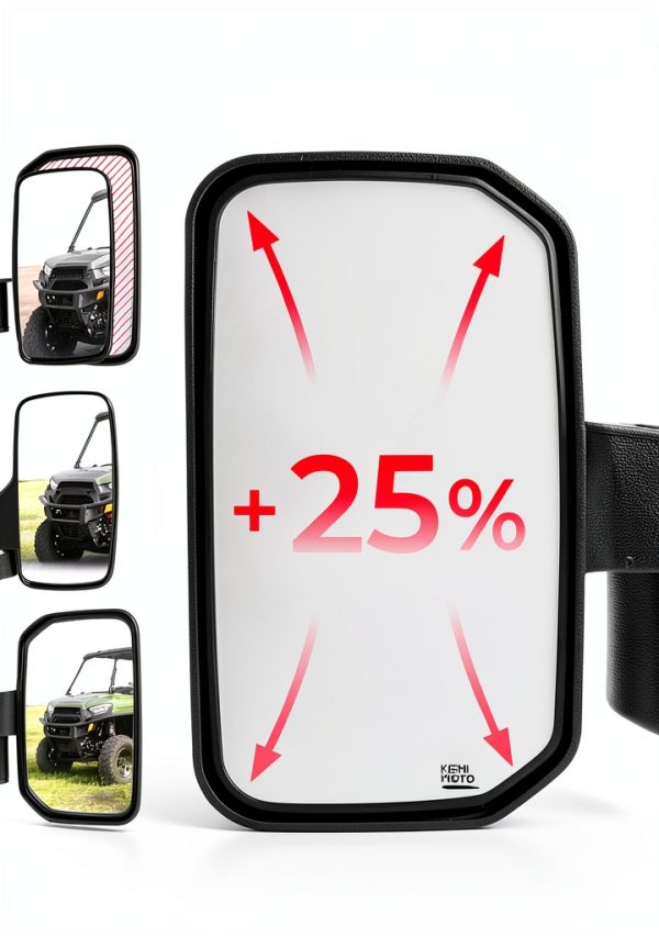 UTV Side Mirrors KEMIMOTO Spring Back Design-3