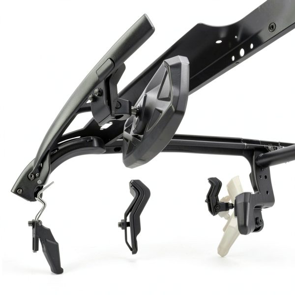 UTV Rearview Mirror SHEJISI MR102B Black Adjustable 10.6x3.1 Roll Cage-2