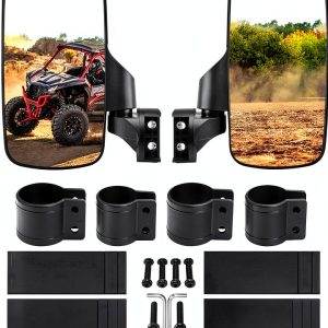 UTV Side Mirror BETOOLL HW8039 Black Adjustable Convex Mirror-0