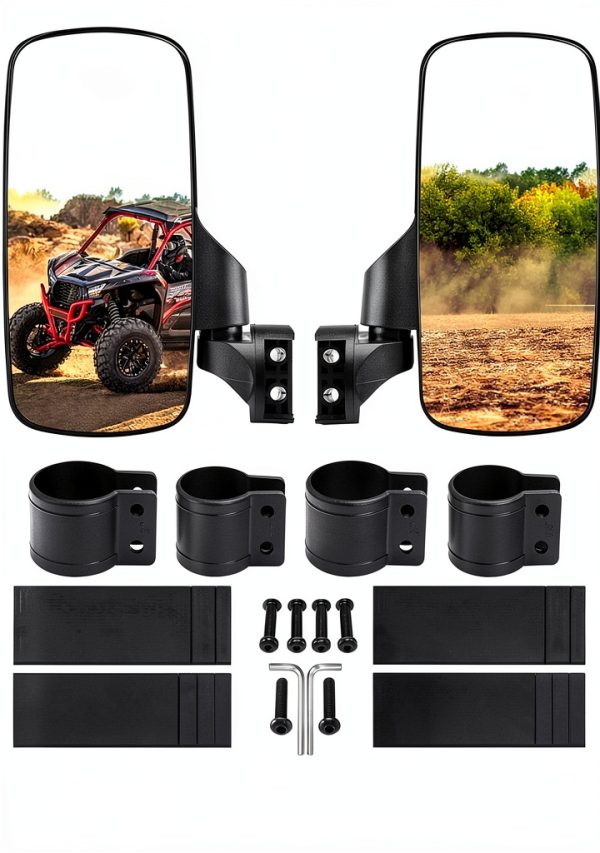 UTV Side Mirror BETOOLL HW8039 Black Adjustable Convex Mirror-0