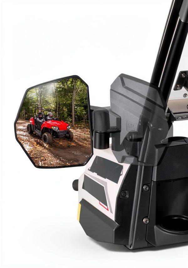 UTV Side Mirror KEMIMOTO Black Adjustable Aluminum for Polaris Ranger-4