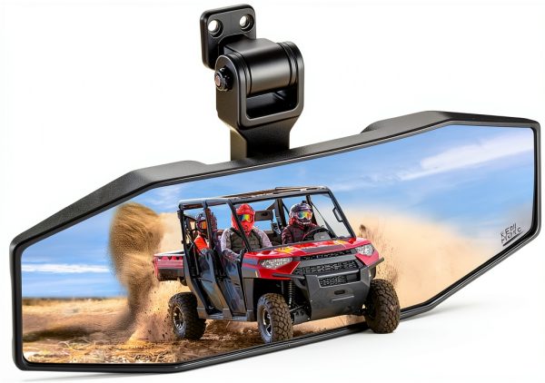KEMIMOTO UTV Rear View Mirror Center Mount Anti-Glare Convex-0