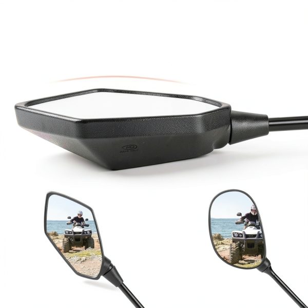 ATV Side View Mirrors OFIG Universal Fit Convex Adjustable Black-4
