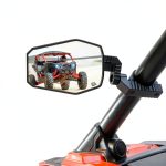 KEMIMOTO UTV Side Mirrors Black Roll Bar Mount Shatter Resistant-0