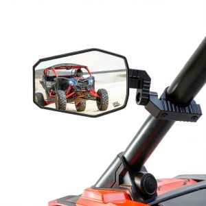 KEMIMOTO UTV Side Mirrors Black Roll Bar Mount Shatter Resistant-0