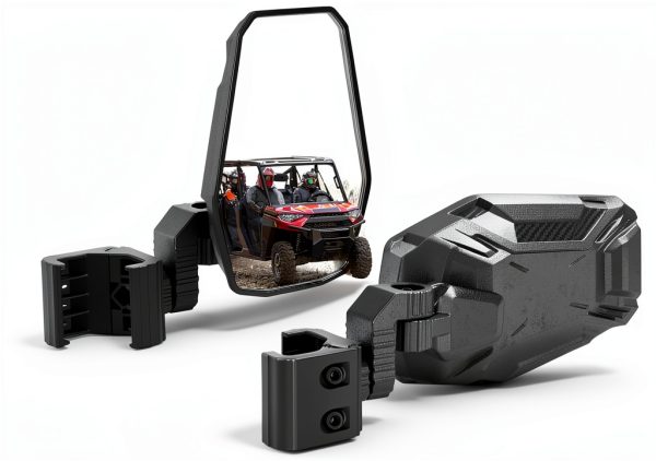 UTV Side Mirror KEMIMOTO Adjustable Shatter Black 6.69 x 4.72 in-0