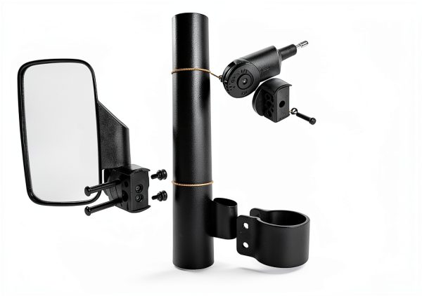 UTV Mirror RANSOTO Center Black Model B Adjustable Foldable-3