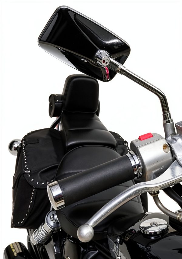 Motorcycle Side Mirror Rawsomes Silver Universal Adjustable 125mm-6