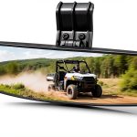 UTV Rearview Mirror SHEJISI MR102B Black Adjustable 10.6x3.1 Roll Cage-0