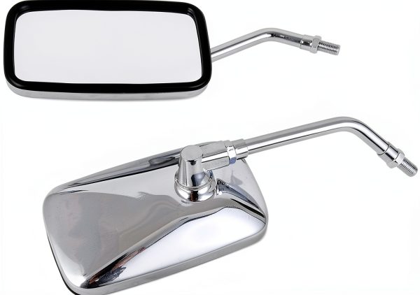 Motorcycle Side Mirror Rawsomes Silver Universal Adjustable 125mm-1
