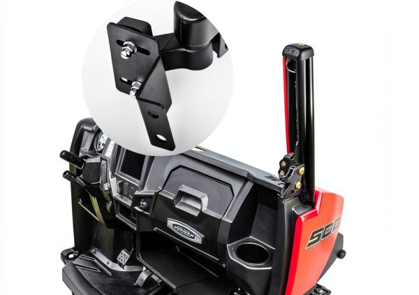 UNIGT Right Side Mirror for Polaris Ranger Black 8-12in Convex-1