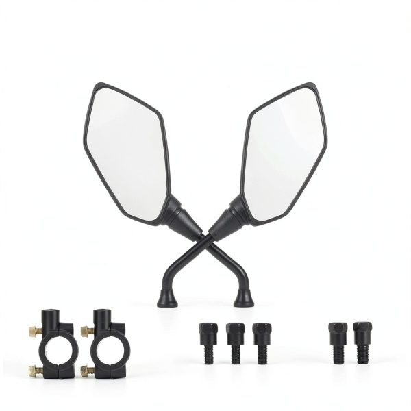 ATV Side View Mirrors OFIG Universal Fit Convex Adjustable Black-5
