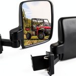 UNIGT Right Side Mirror for Polaris Ranger Black 8-12in Convex-0