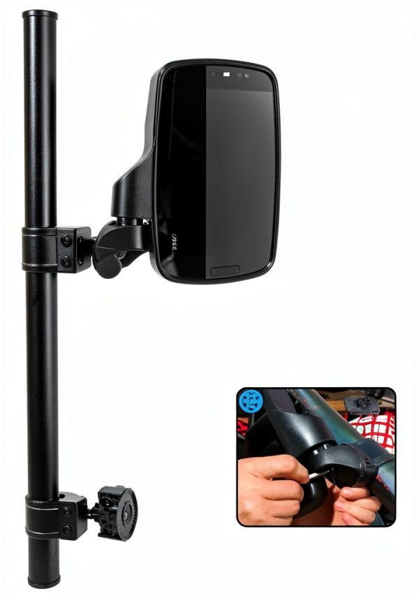 UTV Side Mirror BETOOLL HW8039 Black Adjustable Convex Mirror-4