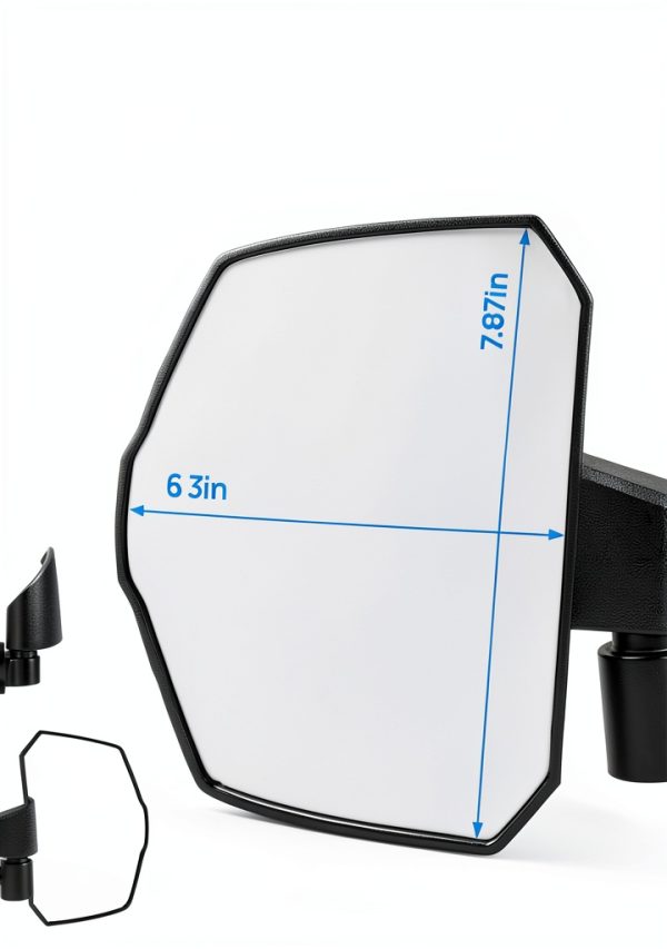 UTV Side Mirror KEMIMOTO Black Adjustable Aluminum for Polaris Ranger-6