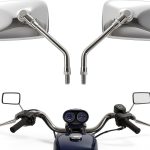 Motorcycle Side Mirror Rawsomes Silver Universal Adjustable 125mm-0