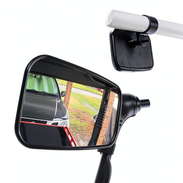 UTV Mirror RANSOTO Center Black Model B Adjustable Foldable-2