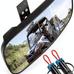 ZIDIYORUO Convex Mirror for Polaris Ranger 2015-2020 Black 10x4-0