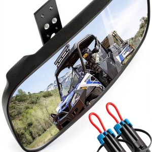 ZIDIYORUO Convex Mirror for Polaris Ranger 2015-2020 Black 10x4-0