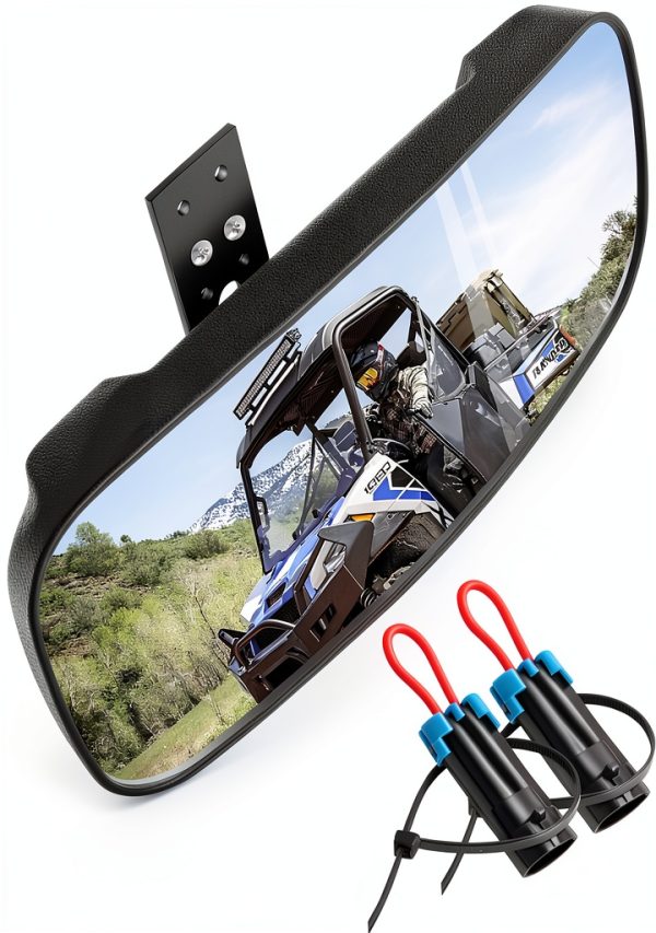 ZIDIYORUO Convex Mirror for Polaris Ranger 2015-2020 Black 10x4-0