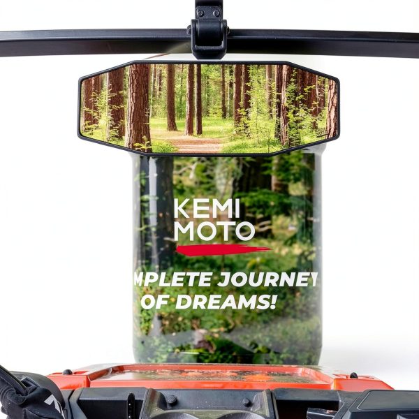 KEMIMOTO UTV Rear View Mirror Center Mount Anti-Glare Convex-6