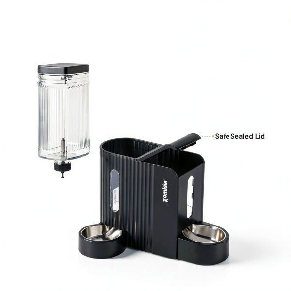 Gravity Cat Feeder Apollo 2-in-1 Feeder with 304 Steel Bowls 4L-1