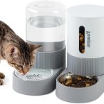 Gravity Cat Feeder Apollo with Stainless Steel Bowl Grey 2 Pack-0