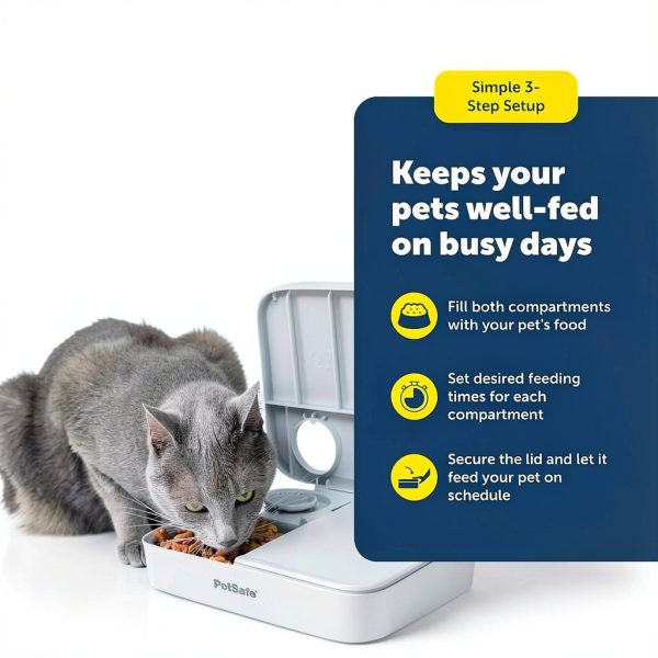 PetSafe Analog 2 Meal Feeder 3 Cup Capacity Tamper Resistant-4